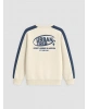 LCW Kids Bej Bisiklet Yaka Baskılı Erkek Çocuk Kalın Sweatshirt
