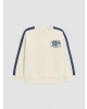LCW Kids Bej Bisiklet Yaka Baskılı Erkek Çocuk Kalın Sweatshirt