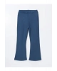 LCW Kids Bej Bisiklet Yaka Çiçekli Kız Çocuk Sweatshirt ve Tayt Pantolon 2li