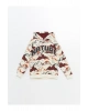 LCW Kids Bej Kapüşonlu Erkek Çocuk Kalın Sweatshirt