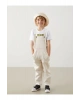 LCW Kids Bej Kare Yaka Gabardin Erkek Çocuk Salopet