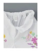 LCW Kids Beyaz Beli Lastikli Çiçekli Kız Çocuk Şort