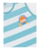 LCW Kids Beyaz Bisiklet Yaka Çizgili Erkek Çocuk Atlet