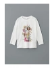 LCW Kids Beyaz Bisiklet Yaka Kız Çocuk Pijama Takım