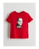 Lcw Kids Bisiklet Yaka Atatürk Baskılı Kız Çocuk Tişört (S5)