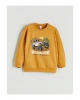 LCW Kids Bisiklet Yaka Baskılı Erkek Bebek Sweatshirt ve Eşofman Alt 2li