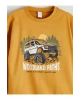 LCW Kids Bisiklet Yaka Baskılı Erkek Bebek Sweatshirt ve Eşofman Alt 2li
