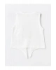 LCW Kids Bisiklet Yaka Baskılı Kız Çocuk Crop Atlet