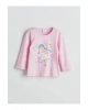 LCW Kids Bisiklet Yaka Baskılı Kız Çocuk Pijama Takımı