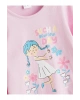 LCW Kids Bisiklet Yaka Baskılı Kız Çocuk Pijama Takımı
