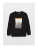LCW Kids Bisiklet Yaka Baskılı Uzun Kollu Erkek Çocuk Sweatshirt
