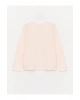 LCW Kids Bisiklet Yaka Baskılı Uzun Kollu Kız Çocuk Tişört