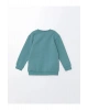 LCW Kids Bisiklet Yaka Kalın Baskılı Erkek Bebek Sweatshirt