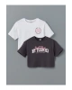 LCW Kids Bisiklet Yaka Kız Çocuk Crop Tişört 2li