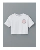 LCW Kids Bisiklet Yaka Kız Çocuk Crop Tişört 2li