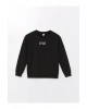 LCW Kids Bisiklet Yaka Nakışlı Uzun Kollu Kız Çocuk Sweatshirt