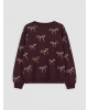 LCW Kids Bordo Baskılı Kız Çocuk Kalın Sweatshirt 2li