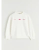 LCW Kids Ekru Baskılı Kız Çocuk Sweatshirt