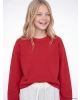 LCW Kids Ekru Bisiklet Yaka Baskılı Kız Çocuk 2li Sweatshirt