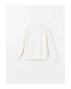 LCW Kids Ekru Bisiklet Yaka Kız Çocuk Kalın Sweatshirt 2li