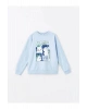 LCW Kids Ekru Bisiklet Yaka Kız Çocuk Kalın Sweatshirt 2li