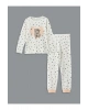 LCW Kids Ekru Bisiklet Yaka Kız Çocuk Pijama Takımı T T