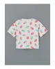 LCW Kids Ekru Bisiklet Yaka Kız Çocuk Şortlu Pijama Takımı