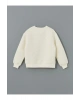 LCW Kids Ekru Bisiklet Yaka Kız Çocuk Sweatshirt ve Tayt