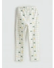 LCW Kids Ekru Gömlek Yaka Ekose Desenli Uzun Kollu Erkek Çocuk Pijama Takımı