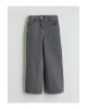 LCW Kids Gri Beli Ayarlanabilir Lastikli Kız Çocuk Jean Pantolon