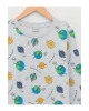LCW Kids Gri Bisiklet Yaka Baskılı Uzun Kollu Erkek Çocuk Sweatshirt