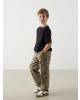 LCW Kids Haki Beli Lastikli Erkek Çocuk Kargo Pantolon