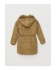 LCW Kids Haki Kapüşonlu Basic Kız Çocuk Parka