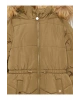 LCW Kids Haki Kapüşonlu Basic Kız Çocuk Parka