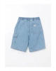 LCW Kids Indigo Beli Lastikli %100 Pamuk Erkek Çocuk Kargo Jean Şort