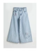LCW Kids Indigo Wideleg Taşlı Kız Çocuk Jean Pantolon