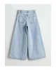 LCW Kids Indigo Wideleg Taşlı Kız Çocuk Jean Pantolon