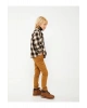 LCW Kids Kahverengi Super Skinny Fit Basic Gabardin Erkek Çocuk Pantolon