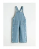 LCW Kids Kare Yaka Kız Çocuk Jean Salopet Elbise (W5)