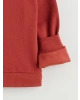 LCW Kids Kırmızı Bisiklet Yaka Baskılı Kız Çocuk Kalın Sweatshirt
