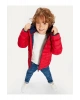 LCW Kids Kırmızı Kapüşonlu Uzun Kollu Erkek Çocuk Şişme Mont