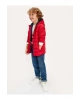 LCW Kids Kırmızı Kapüşonlu Uzun Kollu Erkek Çocuk Şişme Mont