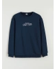 LCW Kids Lacivert Baskılı Erkek Çocuk Kalın Sweatshirt