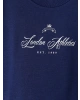 LCW Kids Lacivert Bisiklet Yaka Baskılı Kız Çocuk Sweatshirt