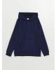 LCW Kids Lacivert Kapüşonlu Basic Uzun Kollu Kız Çocuk Fermuarlı Sweatshirt