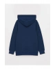 LCW Kids Lacivert Kapüşonlu Nakışlı Uzun Kollu Erkek Çocuk Fermuarlı Sweatshirt