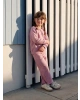 LCW Kids Lila Baskılı Kız Çocuk Soft Touch Sweatshirt Ve Pantolon