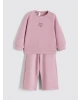LCW Kids Lila Baskılı Kız Çocuk Soft Touch Sweatshirt Ve Pantolon