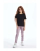 LCW Kids Lila Beli Lastikli Basic Kız Çocuk Uzun Tayt