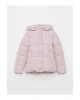 LCW Kids Lila Kapüşonlu Basic Kız Çocuk Şişme Mont